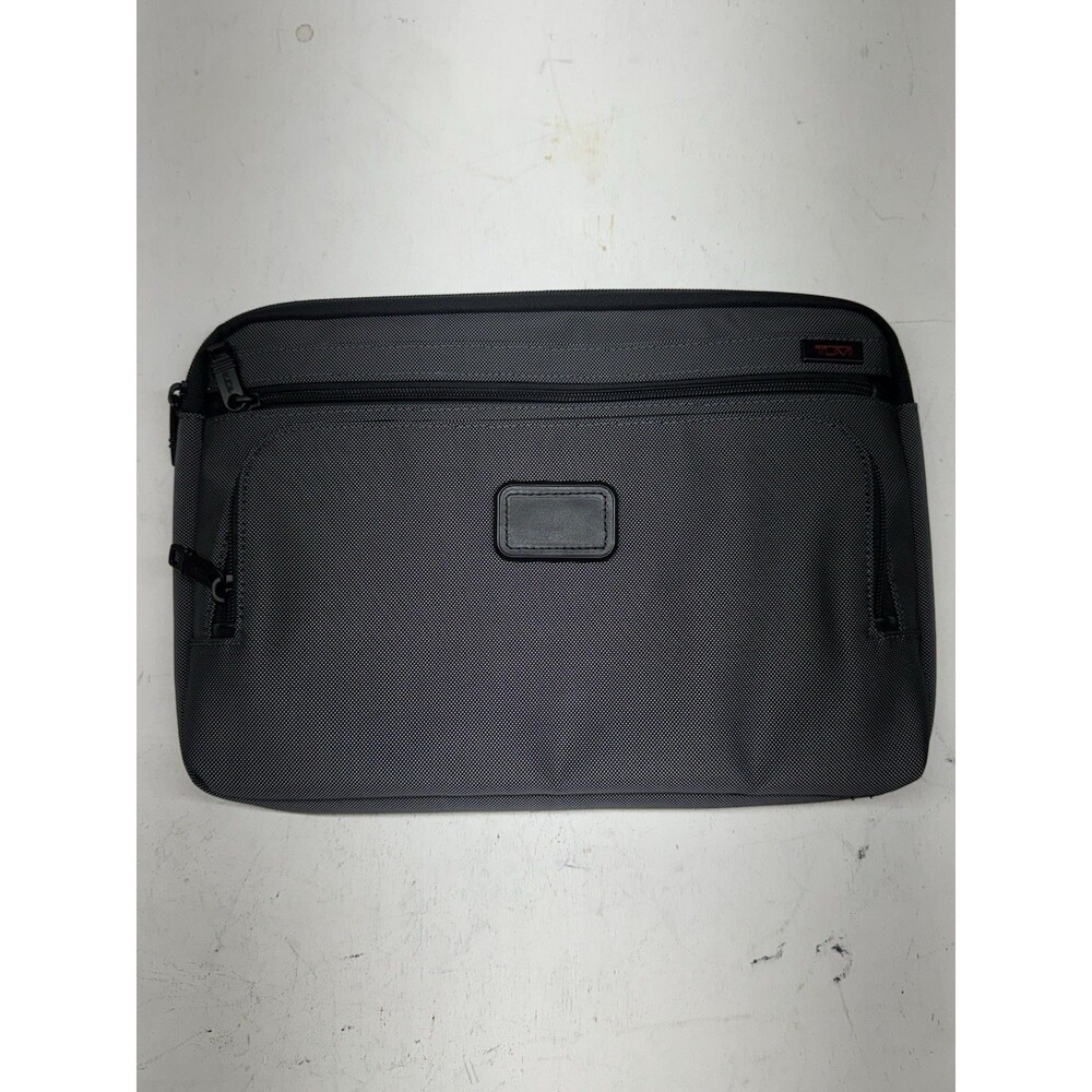 Tumi Alpha Nylon Tech Organizer Pouch Gray 13”x9” Tablet Sleeve Travel Work